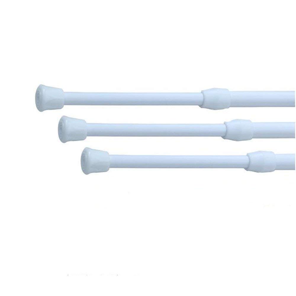 Crafts Graphy 3 Packs Refrigerator Tension Rods for RV Small Pressure Rods for Curtains - 16.5 to 27.6 Inches, White