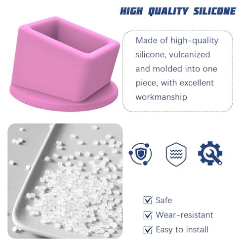 Image of Bittwee Seat Belt Buckle Holder Car Seatbelt Fixer, Pink | Silicone construction, soft contact feel, anti-slip surface, easy daily access, auto accessories