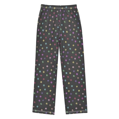 Pajama Pants Lounge Sleep PJ Bottoms Sleepwear Elastic Waist Drawstring S Cute Polka Dot