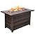 42 Inch Propane Fire Pit Table, 50,000 BTU Outdoor Gas Fire Pits with Removable Lid, 2 in 1 Rectangular Firepit Table for Outside Patio Deck and Garden