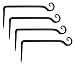 Mkono 4 Pack Wall Hook Hanging Plant Bracket Decorative Straight Plant Hanger for Bird Feeders, Planters, Lanterns, Wind Chimes Indoor Outdoor, 10 inch