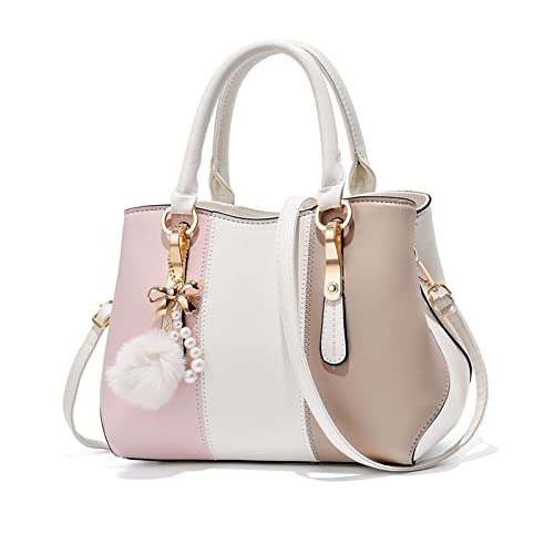 ✿Struttura: la borsa ha 1 tasca soppalcata con cerniera, 2 tasche laterali aperte e 2 tasche principali. Scomparti multipli possono distinguere efficacemente tra diversi oggetti, puoi facilmente mettere il tuo iPad, telefono, caricabatterie, portafoglio, occhiali e cosmetici nelle tasche.