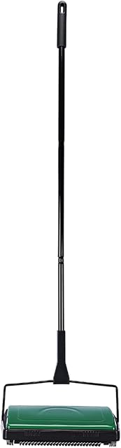 Amazon Brand - Umi Carpet Sweeper Cleaner for Home Office Low Carpets Rugs Undercoat Carpets Pet Hair Dust Scraps Paper Small Rubbish Cleaning with a Brush Green