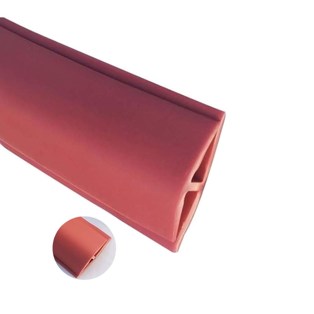 Seuil de transition tapis carrelage en PVC flexible rouge de 15 mètres