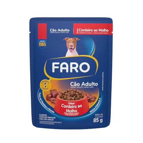 Ração Umida Faro Sache Cães Adulto Sabor Cordeiro 85g
