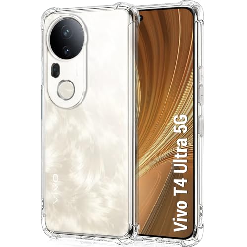 Image of TheGiftKart Crystal Clear Back Cover Case for Vivo T4 Ultra 5G | Shockproof Soft TPU Case | Cushioned Edges for Ultimate Protection Back Cover Case for Vivo T4 Ultra 5G (TPU, Transparent)