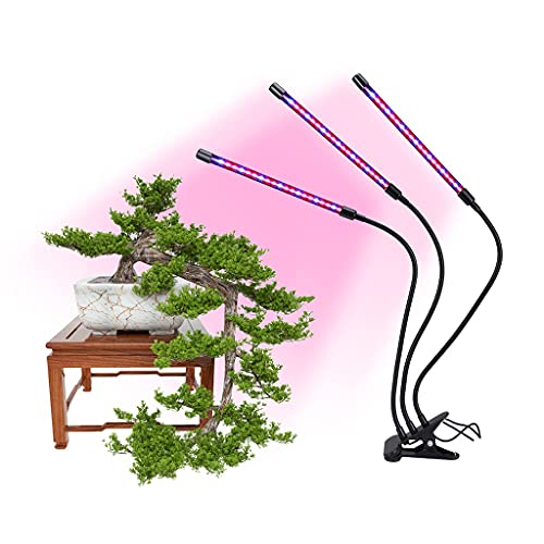 MXXHFC Lampe de Culture à 3 têtes pour Plantes d'intérieur, Cou réglable à 360°, 3 Modes de Commutation, minuterie 3/9/12H, 9 Niveaux d'intensité Variable, pour Plantes de Serre, Fleurs, légumes, p