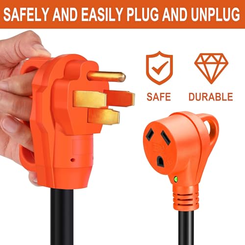Image of 50 Amp to 30 Amp RV Adapter Cord, Dogbone NEMA 14-50P to TT-30R