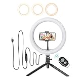 Amplia compatibilidad: Llenar el anillo de la lámpara es compatible con otros trípode palo autofoto.