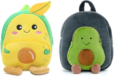 Image of blue tree Cute Boy's and Girl's Plush Bag Medium Quality Full Embroidery Designs Mini Travel Backpack Mango (Mango-Avocado)