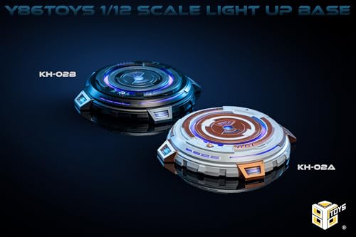 86TOYS KH-02B 1/12 Base Light Up Figure Accessoires Support noir 6 pouces