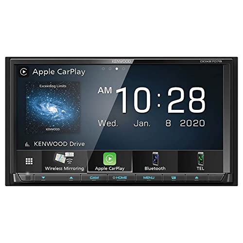 Kenwood DDX9707S 6.95 Inch DVD Receiver with Apple CarPlay or Android Auto (Certified Refurbished)