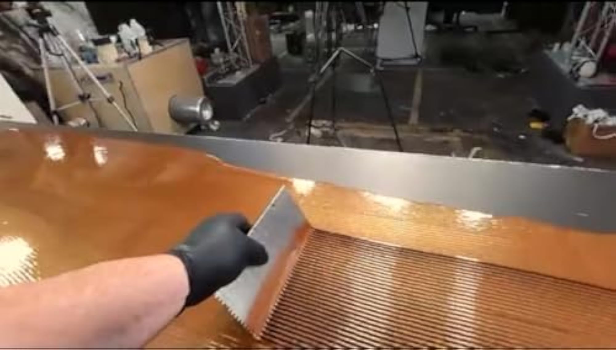 Square Notch Metal Trowel Set for Resin Spreader