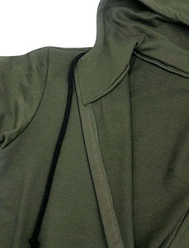 Fallorchid Womens Full-Zip Hoodies Casual Long Sleeve Sweatshirt With Pockets (1-Army Green,Xx-Large,Us,Alpha,Adult,Female,Xx-Large,Regular,Regular) #TOP2