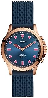 Fossil Women's FB-01 Stainless Steel Hybrid Smartwatch, Color: Rose Gold/Navy (Model: FTW5066)