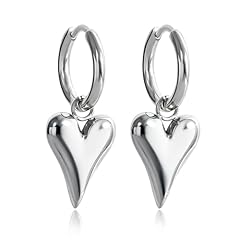 A2：silver heart earrings