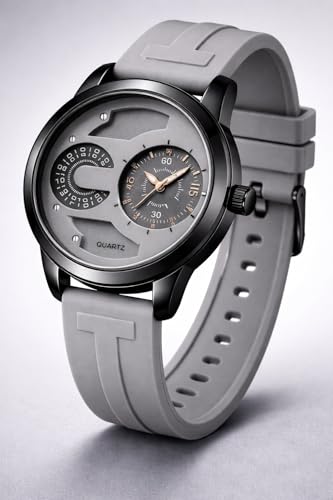 Image of CERO Men's Quartz Watch | Prime Collection Dual Dial | Silicone Strap | Analogue | Sporty Style