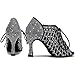 Women Latin Dance Shoes Party Soft Bottom Women Sandals High Heels for Salsa Training Shoes Black 5CM Heel 8