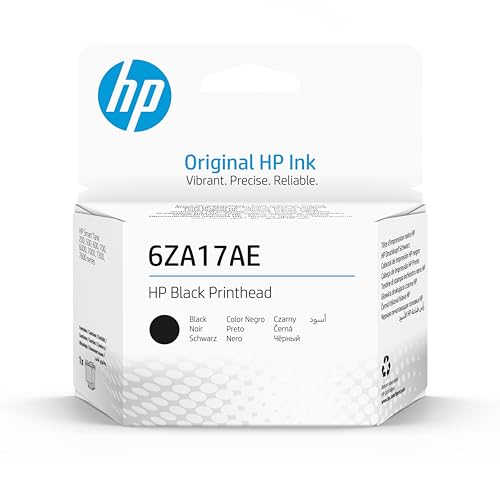 HP 6ZA17AE, Testina di Stampa Originale, Compatibile con Stampanti Smart Tank 100, 300, 400, 500, 600, Nero