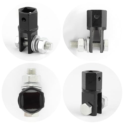 Image of 1 /2 inch Scissor Jack Adapter,Scissor Jack Drill Adapter Fit 1 /2 inch Impact Drill and 13 /16 inch Lug Wrench to Lift Car Scissor Jack Height,Professional Car Accessories Scissor Lift Jacks Part