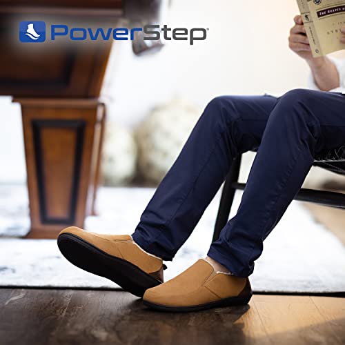 Powerstep Men's 2022 Archwear, House Shoes, Orthotic Slippers With Arch Support, Light Brown, 12 #TOP3