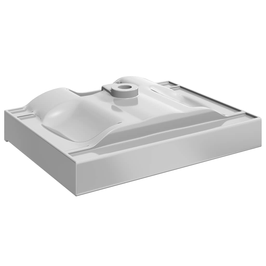 Lavabo con rebosadero de 60 x 46 x 16 cm, cerámica plateada, lavabo empotrable y colgante, lavabo de mano para invitados y baño de invitados, lavabo moderno con orificio para grifo