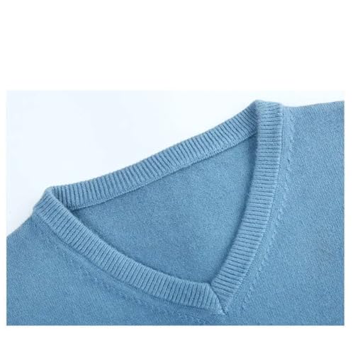 Men's Fashion V-Neck Casual Knitted Pullover Bottoming Slim Fit Long-Sleeved Sweater3