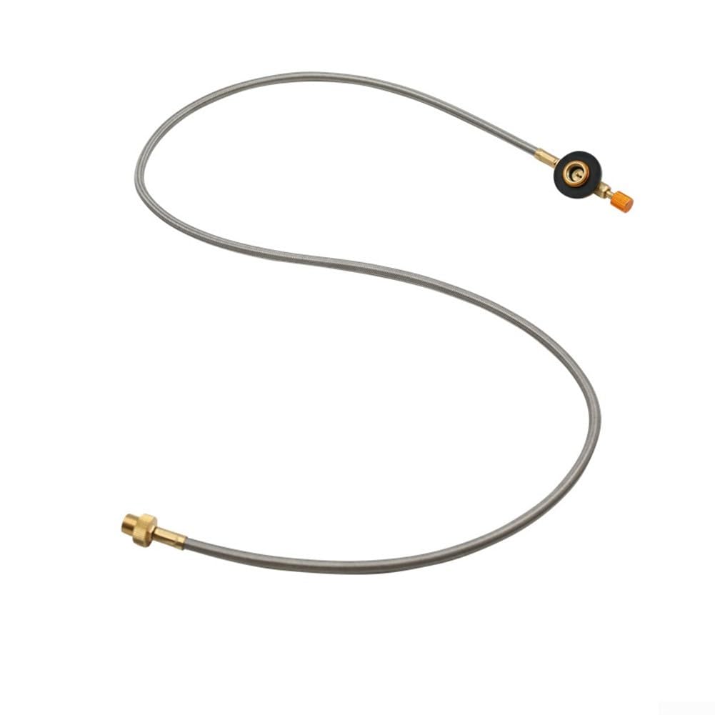 Gas Cylinder Adapter Cable Copper Stove Connector Copper Gas Adapter Cable for Outdoor Stove Heads Camping Gas Hose Adapter for Household Cylinders Compact Gas Cylinder Connector for BBQ Stoves(D)