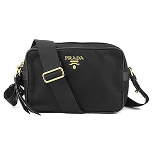 Prada Tessuto Nylon Black Camera Bag Crossbody 1BH089