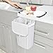 Glad Roomate Under Counter Trash Can | Space Saving Waste Bin for Kitchen Cabinet, Bathroom or Office | Dual Lid for Ease of Opening, 12 Liter, White