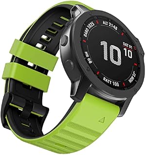 ISABAKE Pasek do zegarka Fenix 6 / EPIX 2, silikonowy pasek do zegarka Quick Fit 22mm do Garmin Fenix 7/Fenix 5 Plus, Approach S60, D2 Delta, Forerunner 945