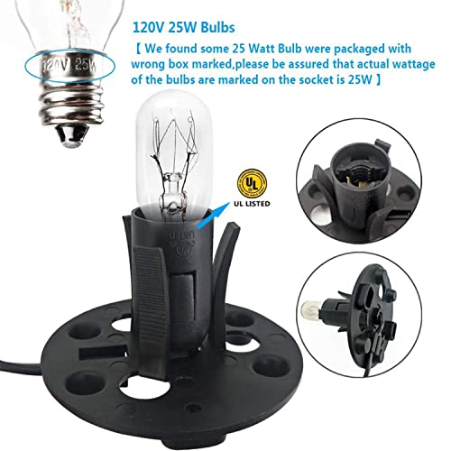 Himalayan Salt Lamp Cord, With Dimmer Switch ,Christmas Bulb,Salt Lamp Cord With Dimmer Control And Base Assembly,5 Feet ,E12 Base For Himalayan Salt Lampsand With Six Free 8W Bulbs For Salt Lamp #TOP4