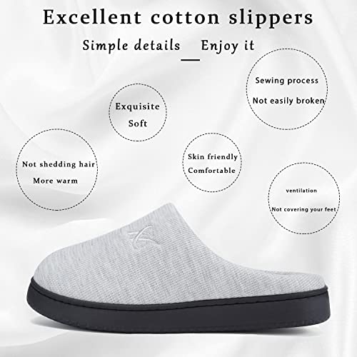 Landeer Women's And Men's Memory Foam Slippers Casual House Shoes (Lightgray,Women9-10/Men7-8) #TOP3