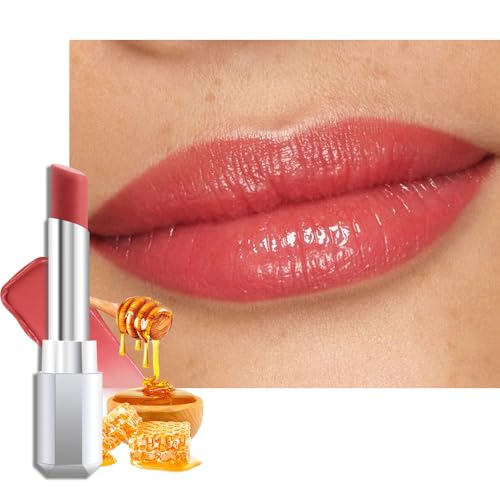 Image of evpct Nude Honey Lipstick Tinted Lip Balm, Moisturizing Tinted Lip Oil Stick Lipstick for Older Women, Sheer Lightweight Hydrating Nourishing Shine Tinted Lip Balm Color Gloss Tint Stain,04 Nude