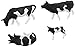 Preiser 14408 Dairy Cows Package(30) Holsteins (Black, White) HO Model Figure