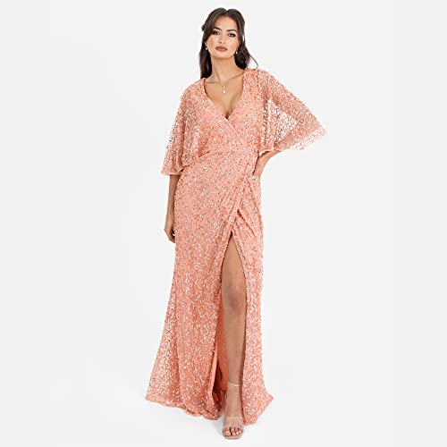 Robe longue pailletée pour invitée de mariage chic