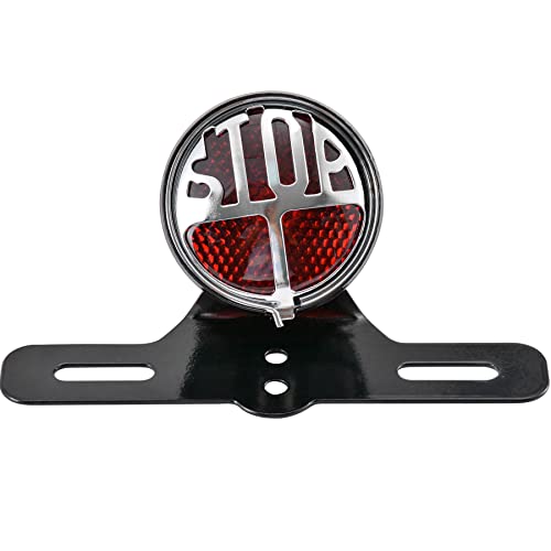 Feu de frein rond pour plaque d'immatriculation Honda Yamaha