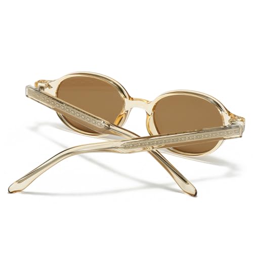 Retro Sunglasses for Women Men Oval Sunglasses PC Frame Glasses UV400 Glasses4