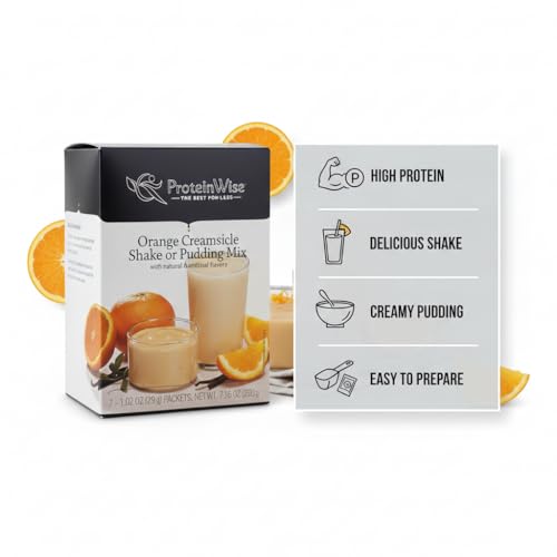 Image of ProteinWise - Orange Creamsicle Meal Replacement Shake or Pudding Mix - 7 /Box
