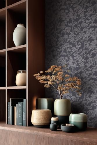 Papier peint intissé pose facile pour masquer défauts mur bleu - 8