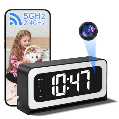 JUFLSKY Clock Camera,5G&2.4G WiFi Security Camera Indoor,2K Cameras for Home Security,3 in 1 Nanny...