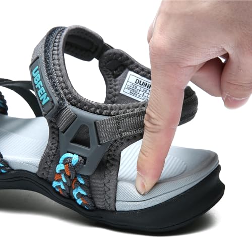Image of UBFEN Womens Hiking Comfortable Sport Sandals Outdoor Walking | Casual Lightweight Water Sandals with Adjustable Straps Arch Support for All-day Wear, Beach, Vacation, Adventure, Camping