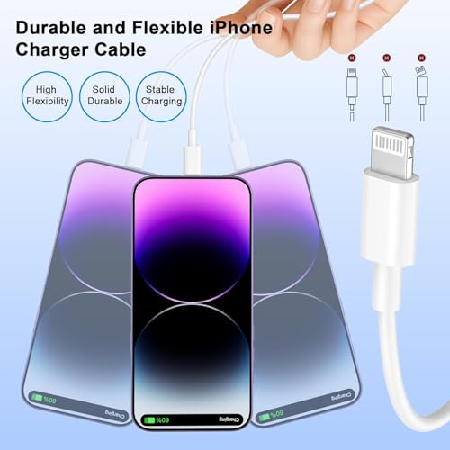 Image of [Apple MFi Certified] USB C to Lightning Cable Fast Charging 4Pack 3FT | i Phone Fast Charger Cable USB-C Power Delivery Charging Cord for iPhone 14 /13 /12 /11 /XS /XR /X /8 /iPad (White)