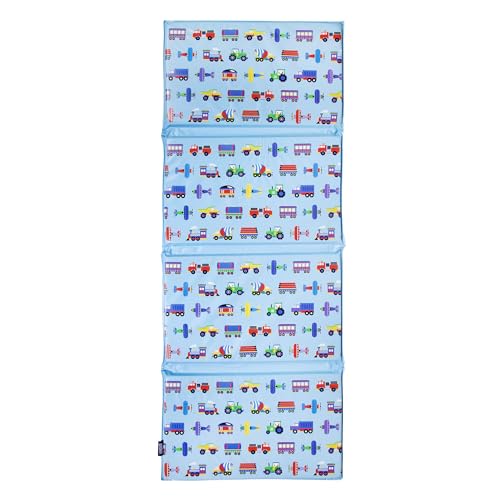 Image of Wildkin Kids Vinyl Nap Mat for Boys - Foldable Toddler Sleep Mat for Daycare, Preschool, Kindergarten & Travel, Durable & Easy to Clean, Ages 3-7, Machine Washable