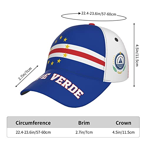 Gorra de béisbol con bandera de Cabo Verde para hombres miniatura 5
