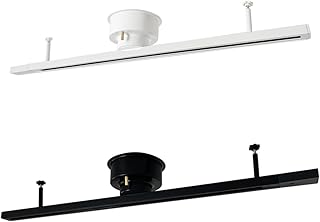 配線ダクトレール 通常タイプ ライティングレール ダクトレール ライティングバー シーリング式 引掛けシーリング用 おしゃれ レール 天井照明 簡易取付 レールライト用 レール照明 ペンダントライト スポットライト 黒 白 ブラック ホワイト (長さ120CM, ブラック)