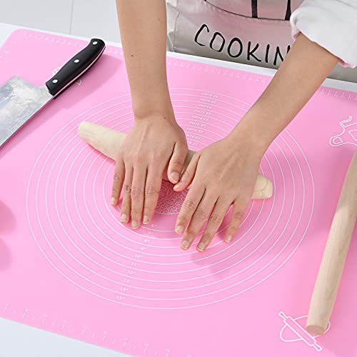Backmatte aus lebensmittelechtem Silikon mit Antihaftbeschichtung, extra große Backmatte für Backofen mit Hochtemperatur-Teigauflage, Fondant-Gebäck-Kochwerkzeug, himmelblau, 50 x 70 cm