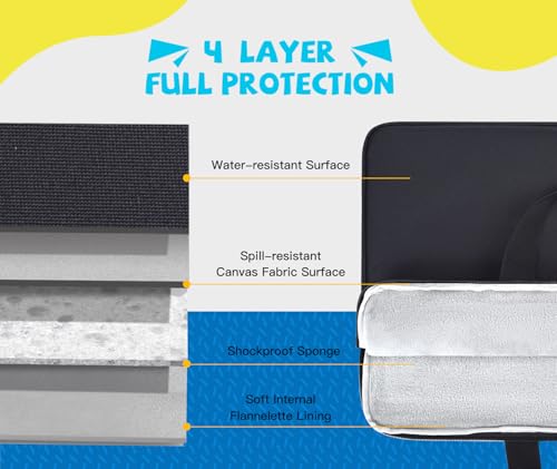 Image of 9-11 Inch Tablet Sleeve Carrying Case for Amazon Fire Max 11 /10.1 inch Fire HD 10 Plus Kids Pro, iPad Pro M5 M4 /Air M4 M3 M2 11 inch 2026 / iPad A16 11 inch /Samsung Galaxy S9 S8 A9+ A8 Protective Bag, Black