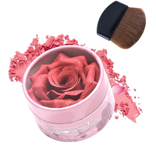 Rubor Facial - Diseño De Pétalos De Rosa 3D Iluminador De 10 Ml, Rubor En Polvo | Para Viajar A Casa, Escuela Al Aire Libre Y Para Novia, Esposa, Amiga, Hermana.