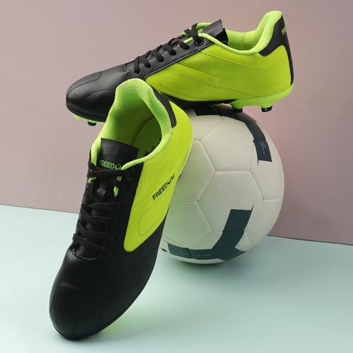 Image of Liberty Freedom Black & White Football Shoes for Men - Lace-Up Court Wear